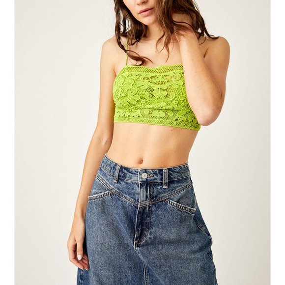 FREE PEOPLE FP One Lyra Bralette / Bright Green - Picture 2 of 5
